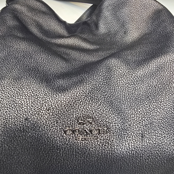 Coach Black Textured Handbag - Picture 1 of 14